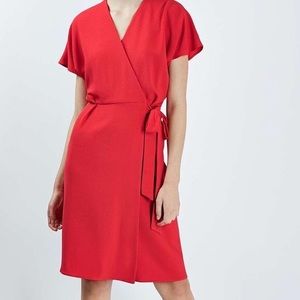 Topshop red tie wrap dress - Asymmetric red